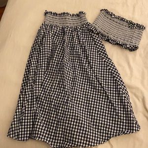 Zara gingham two piece set